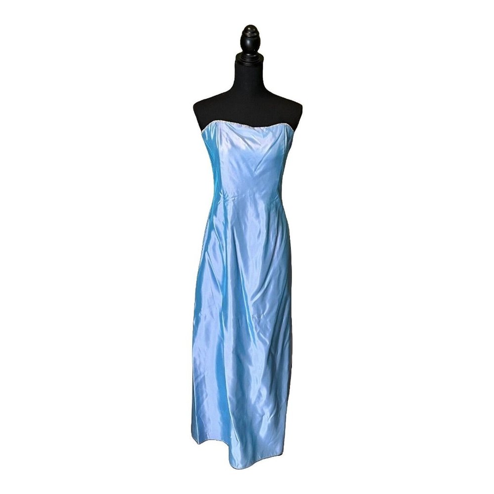 NOS Jessica Mcclintock Gunne Sax Iridescent Purple Strapless Gown Size 9 Prom
